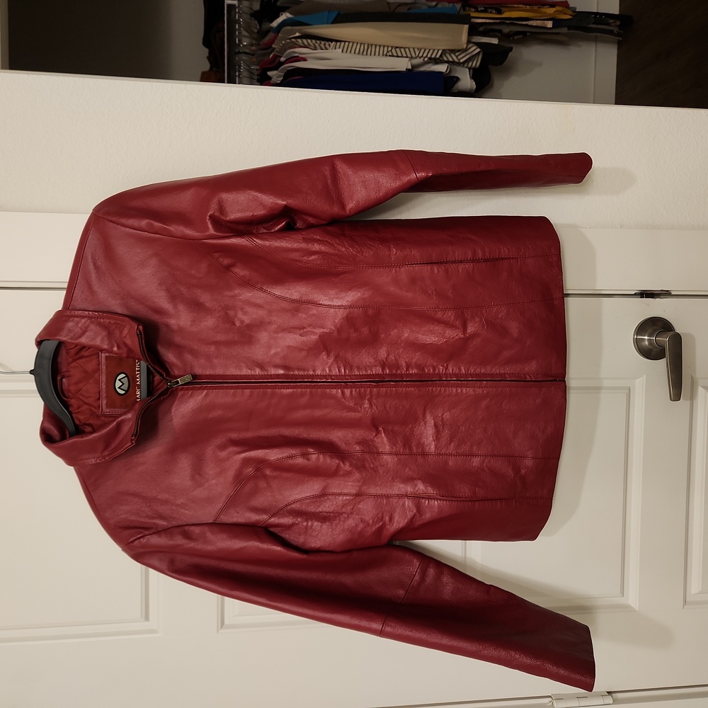 Marc Mattis Red Leather Jacket Vintage?